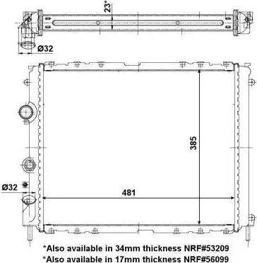 NRF 56098 - Radiator, engine cooling parts5.com