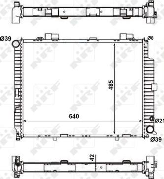 NRF 56140 - Chłodnica, układ chłodzenia silnika parts5.com