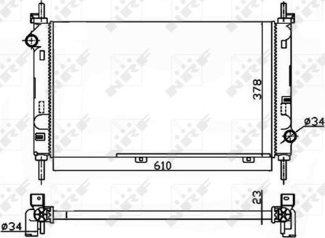 NRF 509528A - Hladnjak, hlađenje motora parts5.com