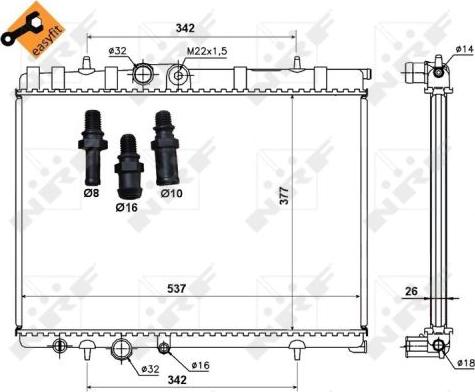 NRF 50440 - Radiator, racire motor parts5.com