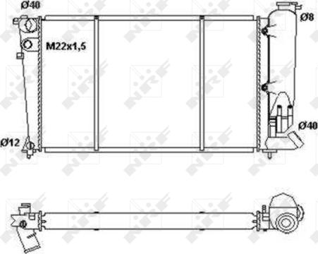 NRF 50414 - Chłodnica, układ chłodzenia silnika parts5.com