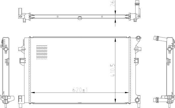 NRF 50042 - Motor su radyatörü parts5.com