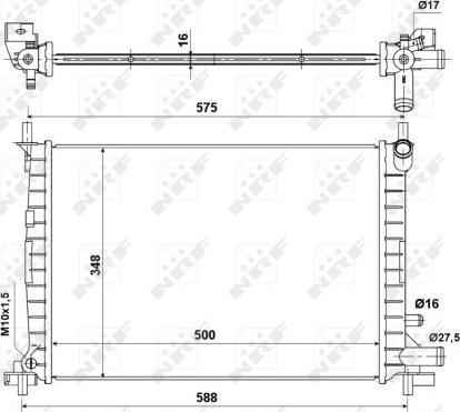 NRF 50130A - Radiator, engine cooling parts5.com