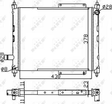 NRF 50128A - Radiador, refrigeración del motor parts5.com