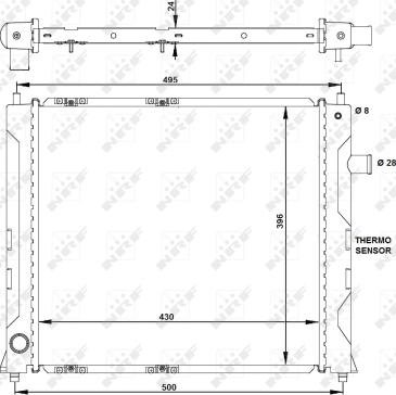 NRF 50128 - Radiador, refrigeración del motor parts5.com