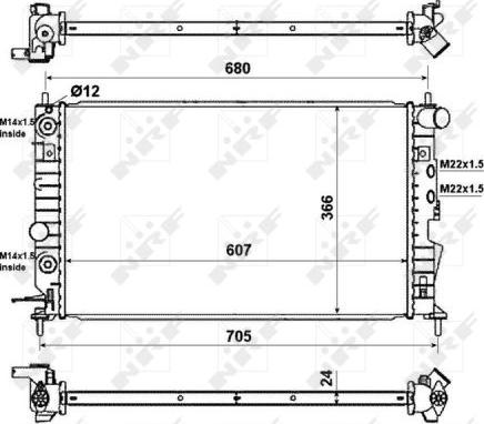 NRF 50219 - Ψυγείο, ψύξη κινητήρα parts5.com