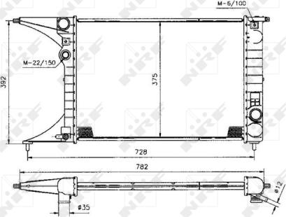 NRF 50222 - Chladič, chlazení motoru parts5.com