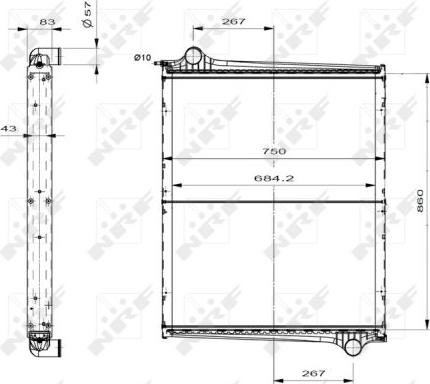 NRF 519598 - Radiator, engine cooling parts5.com