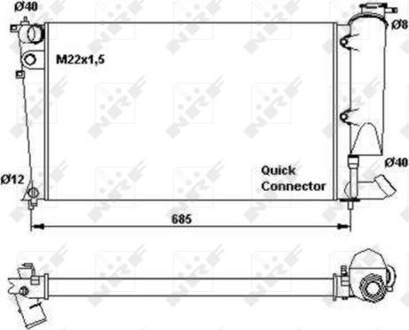 NRF 58923 - Hladnjak, hlađenje motora parts5.com