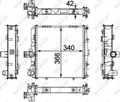 NRF 58486 - Radiateur, refroidissement du moteur parts5.com