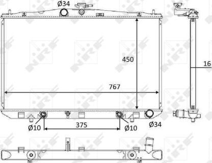 NRF 58610 - Radiator, engine cooling parts5.com