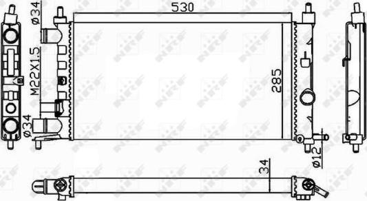 NRF 58155 - Radiator, racire motor parts5.com