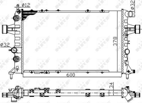 NRF 58178A - Chłodnica, układ chłodzenia silnika parts5.com