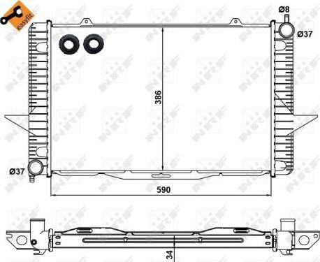 NRF 58342 - Chladič, chlazení motoru parts5.com