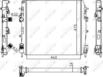 NRF 58317A - Chłodnica, układ chłodzenia silnika parts5.com