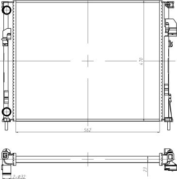 NRF 58332A - Radiator, engine cooling parts5.com