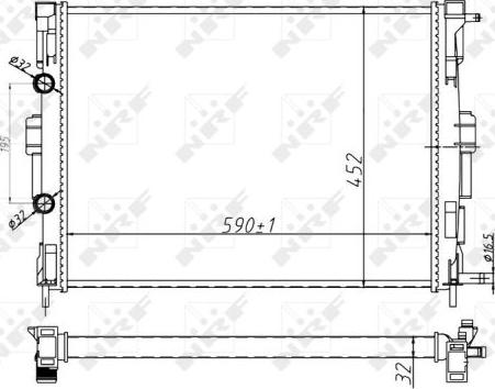 NRF 58329A - Radiaator,mootorijahutus parts5.com