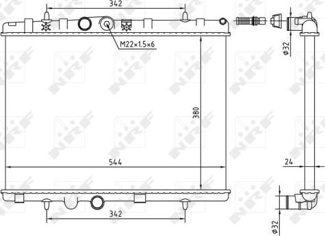 NRF 58226A - Radiador, refrigeración del motor parts5.com