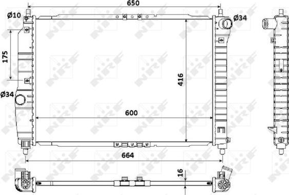 NRF 53902 - Radiator, engine cooling parts5.com