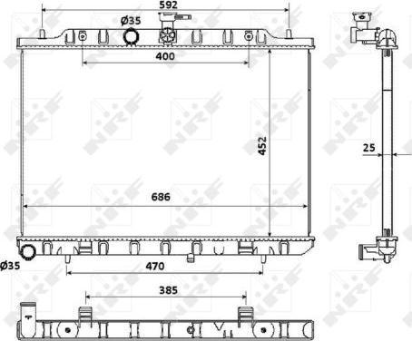 NRF 53911 - Radiator, engine cooling parts5.com