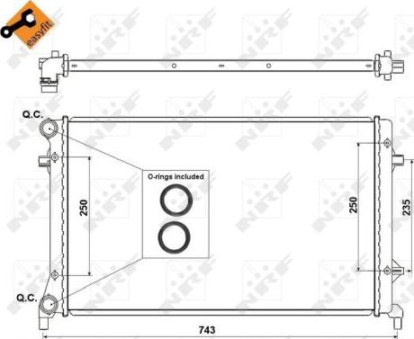 NRF 53404 - Radiator, engine cooling parts5.com