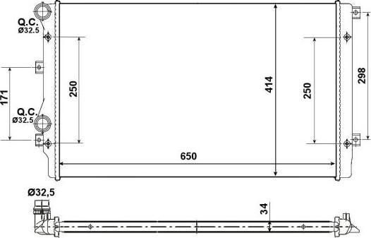 NRF 53406A - Radiator, racire motor parts5.com