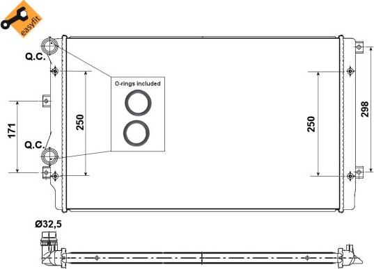 NRF 53406 - Radiator, engine cooling parts5.com