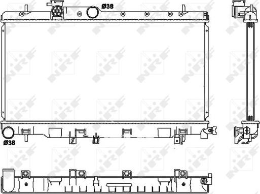 NRF 53038 - Ψυγείο, ψύξη κινητήρα parts5.com