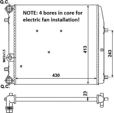 NRF 53021A - Jäähdytin,moottorin jäähdytys parts5.com