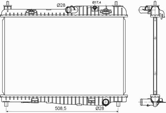 NRF 53152 - Chłodnica, układ chłodzenia silnika parts5.com