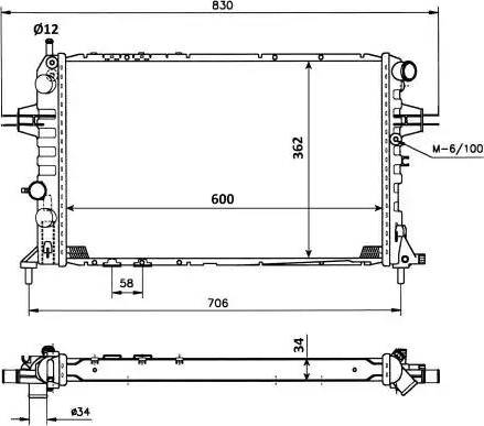 NRF 53898 - Chłodnica, układ chłodzenia silnika parts5.com