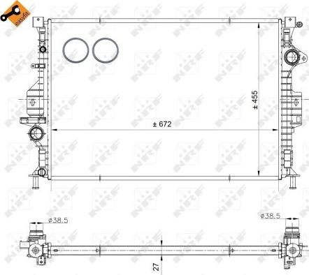 NRF 53811 - Hladilnik, hlajenje motorja parts5.com