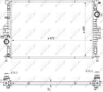 NRF 53812 - Radiador, refrigeración del motor parts5.com