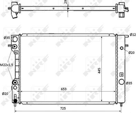 NRF 53871 - Hladnjak, hlađenje motora parts5.com