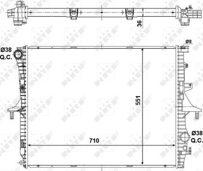 NRF 53798 - Radiator, racire motor parts5.com