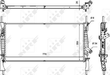 NRF 53746 - Радиатор, охлаждение двигателя parts5.com