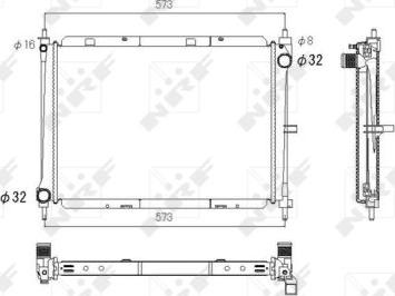 NRF 53758 - Radiator, engine cooling parts5.com