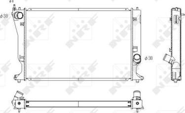 NRF 53768 - Radiator, engine cooling parts5.com