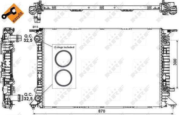 NRF 53718 - Hűtő, motorhűtés parts5.com