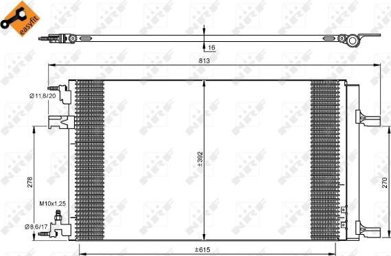 NRF 35919 - Kondenzátor klimatizácie parts5.com