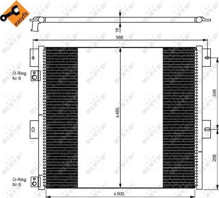 NRF 35924 - Condenser, air conditioning parts5.com