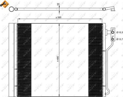 NRF 35971 - Condensador, aire acondicionado parts5.com