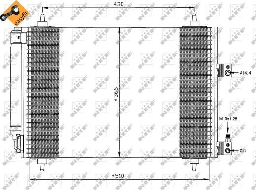 NRF 35443 - Lauhdutin, ilmastointilaite parts5.com