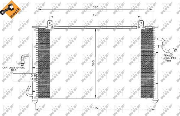 NRF  35425 - Condensador, aire acondicionado parts5.com