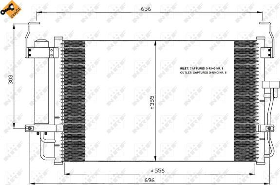 NRF  35474 - Condensador, aire acondicionado parts5.com