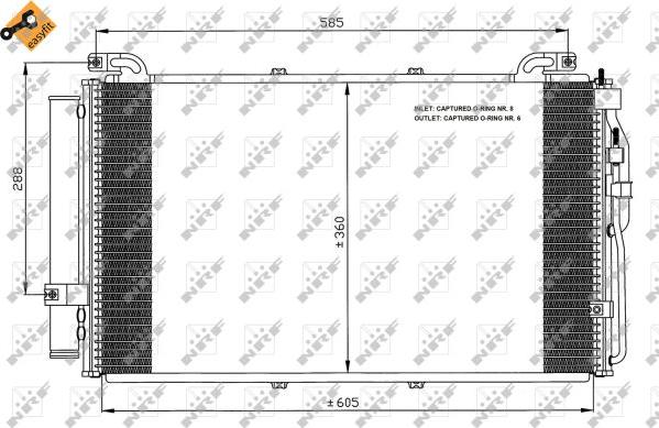 NRF  35477 - Condensador, aire acondicionado parts5.com