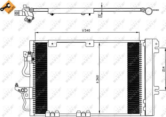 NRF 35554 - Condensador, aire acondicionado parts5.com