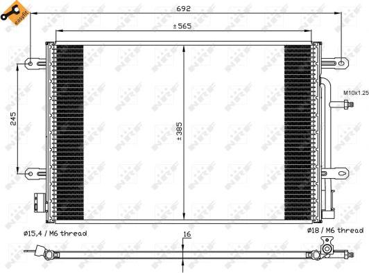 NRF 35560 - Kondenzátor, klíma parts5.com