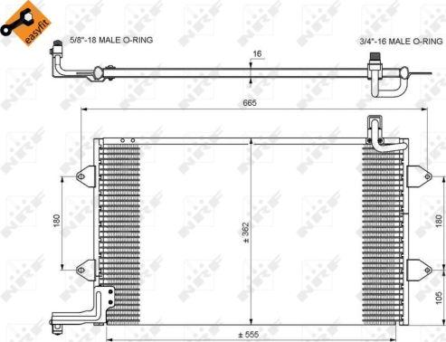 NRF 35584 - Condensador, aire acondicionado parts5.com