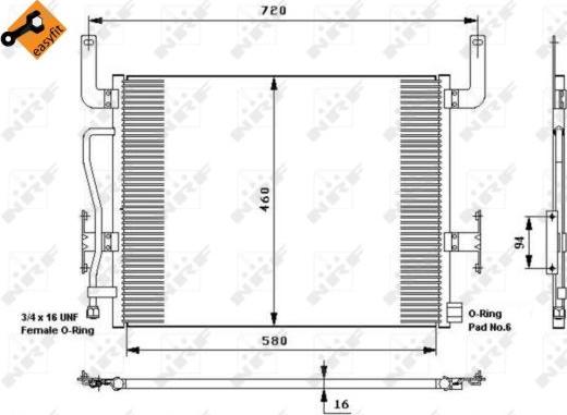 NRF 35655 - Kondenzátor klimatizácie parts5.com